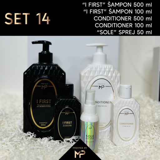 Prestige by MP I FIRST 500ML CONDITIONER 500ML I FIRST 100ML CONDITIONER 100ML SOLE 50ML